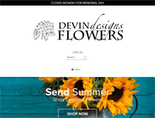 Tablet Screenshot of devindesignsflowers.com